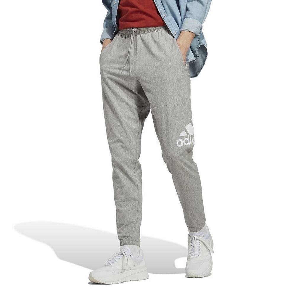 Adidas Essentials Badge of Sport Jersey Tapered Jogger Pants Big & Tall 4XL Gray